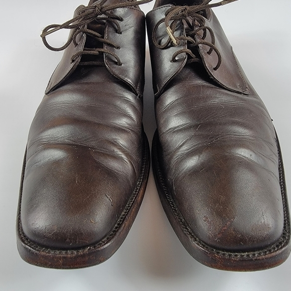 Ermenegildo Zegna Men\'s Derby Shoes in Brown, 11 main image 12